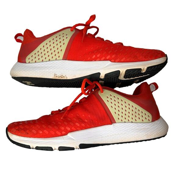 Under Armour Charged Engage 2 Mens 11 Radio Red Tempered Steel Cross Trainers - Picture 6 of 7